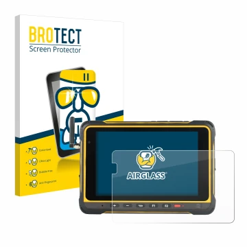 Front side of a product packaging with the brand logo BROTECT. Next to it is the device AIR3 7.3 shown with the corresponding 