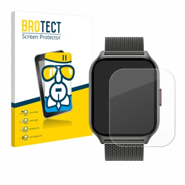 Front side of a product packaging with the brand logo BROTECT. Next to it is the device Popglory P95 2