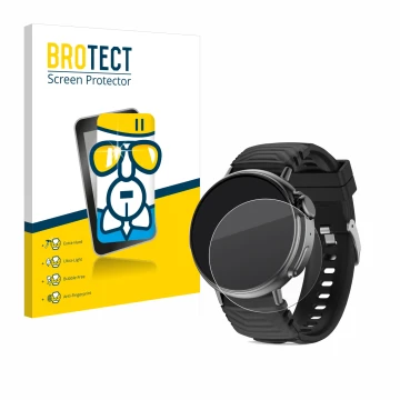 Front side of a product packaging with the brand logo BROTECT. Next to it is the device AMZSA GT88 shown with the correspondin
