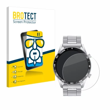 Front side of a product packaging with the brand logo BROTECT. Next to it is the device Foxbox SML1-C PRO 1.43