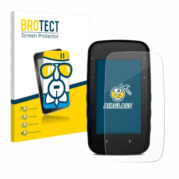 Front side of a product packaging with the brand logo BROTECT. Next to it is the device CompeGPS TwoNav Cross Plus shown with 