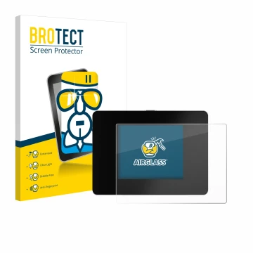 Front side of a product packaging with the brand logo BROTECT. Next to it is the device REINER SCT Authenticator mini shown wi