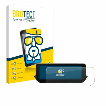Front side of a product packaging with the brand logo BROTECT. Next to it is the device BMW CE 04 shown with the corresponding