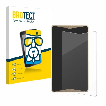 Front side of a product packaging with the brand logo BROTECT. Next to it is the device ELLIPAL Titan 2.0 Cold Wallet shown wi