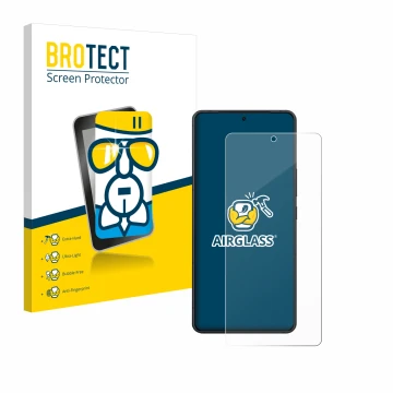 Front side of a product packaging with the brand logo BROTECT. Next to it is the device ASUS ZenFone 11 Ultra shown with the c