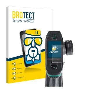 Front side of a product packaging with the brand logo BROTECT. Next to it is the device DumboRC DDF-350 shown with the corresp