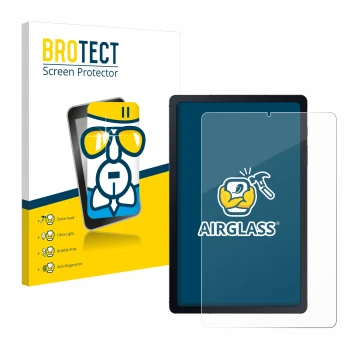 Front side of a product packaging with the brand logo BROTECT. Next to it is the device Samsung Galaxy Tab S6 Lite WiFi 2024 s