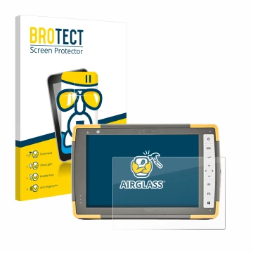 Front side of a product packaging with the brand logo BROTECT. Next to it is the device Topcon FC-6000 shown with the correspo