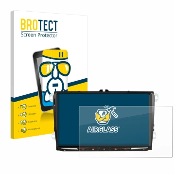 Front side of a product packaging with the brand logo BROTECT. Next to it is the device Erisin ES8998V 9