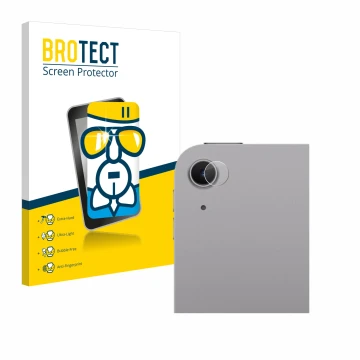 Front side of a product packaging with the brand logo BROTECT. Next to it is the device Apple iPad Air 13