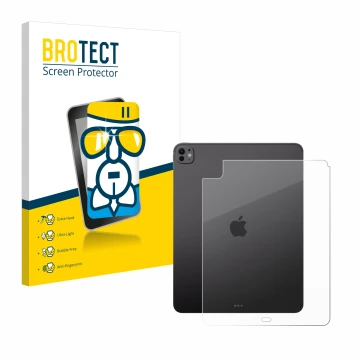 Front side of a product packaging with the brand logo BROTECT. Next to it is the device Apple iPad Pro 13