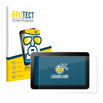 Front side of a product packaging with the brand logo BROTECT. Next to it is the device Wacom One 12 shown with the correspond