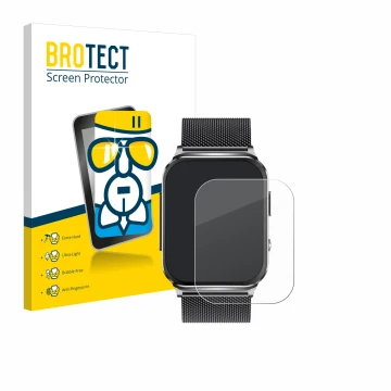 Front side of a product packaging with the brand logo BROTECT. Next to it is the device Kardena Care Pro 2 (rectangular) shown