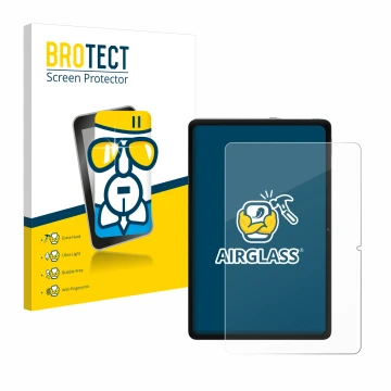 Front side of a product packaging with the brand logo BROTECT. Next to it is the device Xiaomi Redmi Pad Pro 5G shown with the