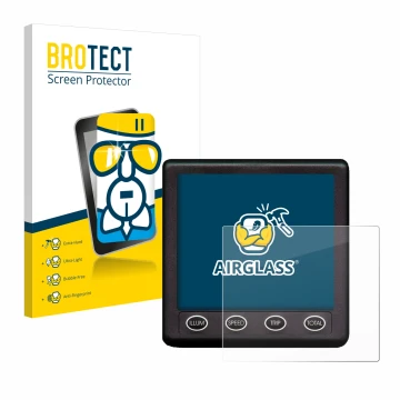 Front side of a product packaging with the brand logo BROTECT. Next to it is the device Nasa Marine Instruments Clipper Duet S