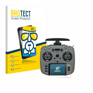 Front side of a product packaging with the brand logo BROTECT. Next to it is the device Jumper T15 shown with the correspondin