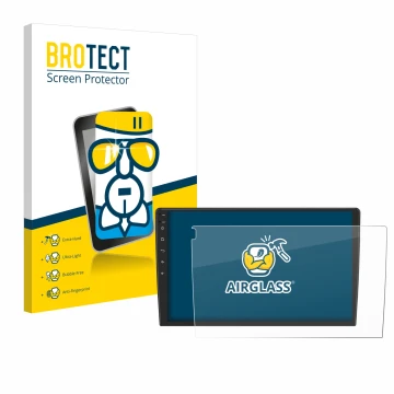 Front side of a product packaging with the brand logo BROTECT. Next to it is the device Eonon ua12s plus-6g shown with the cor