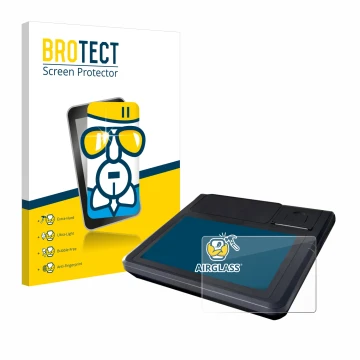 Front side of a product packaging with the brand logo BROTECT. Next to it is the device Techfive ECR 100 shown with the corres