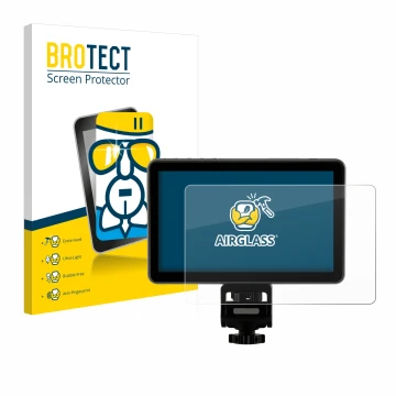 Front side of a product packaging with the brand logo BROTECT. Next to it is the device Rollei Viltrox DC-X2 6