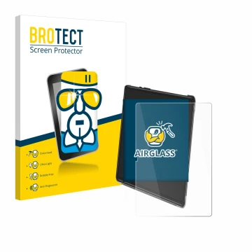 Front side of a product packaging with the brand logo BROTECT. Next to it is the device Yestel T15 shown with the correspondin