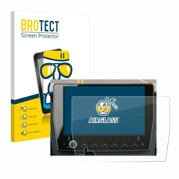 Front side of a product packaging with the brand logo BROTECT. Next to it is the device Xzent F-285 shown with the correspondi