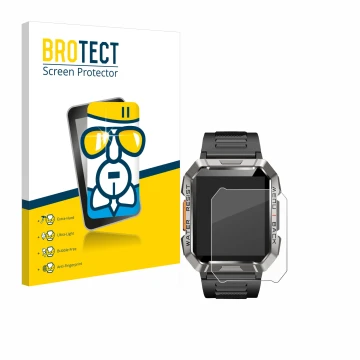 Front side of a product packaging with the brand logo BROTECT. Next to it is the device Baolubao W60 shown with the correspond