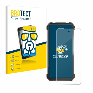 Front side of a product packaging with the brand logo BROTECT. Next to it is the device 8849 Tank 3 Pro shown with the corresp