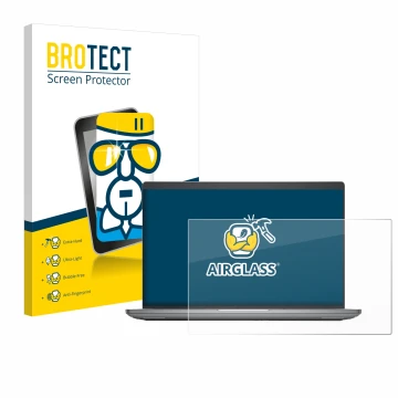 Front side of a product packaging with the brand logo BROTECT. Next to it is the device Dell Precision 3591 Workstation shown 