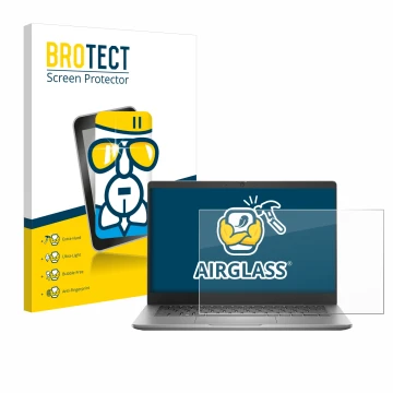 Front side of a product packaging with the brand logo BROTECT. Next to it is the device Dell Latitude 3340 Laptop 13.3