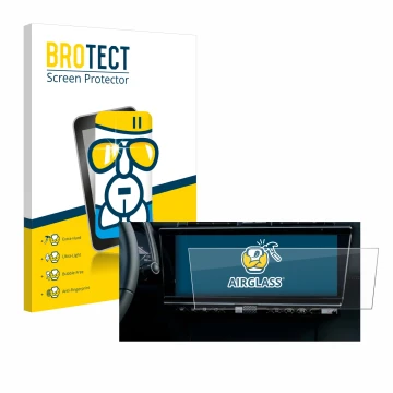Front side of a product packaging with the brand logo BROTECT. Next to it is the device DS 7 Facelift (2024) shown with the co