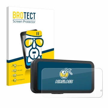 Front side of a product packaging with the brand logo BROTECT. Next to it is the device Volam RC15B 6.25
