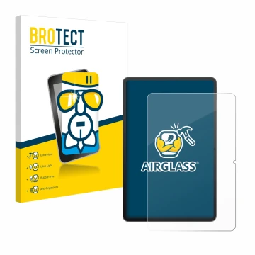 Front side of a product packaging with the brand logo BROTECT. Next to it is the device Redmagic Nova Gaming-Tablet 10,9