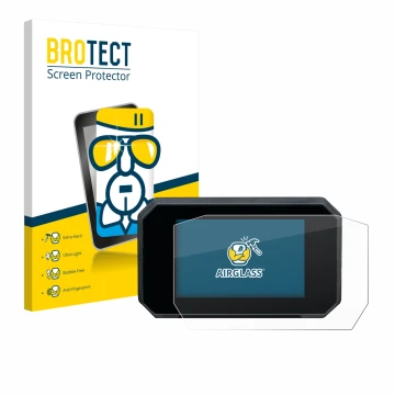 Front side of a product packaging with the brand logo BROTECT. Next to it is the device Suzuki GSX-S1000GT 6.5
