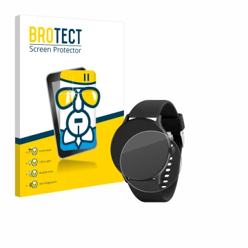 Front side of a product packaging with the brand logo BROTECT. Next to it is the device Reflex Active Series 22 shown with the