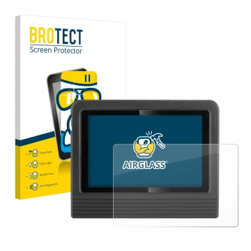 Front side of a product packaging with the brand logo BROTECT. Next to it is the device Launch X-431 V+ 5.0 Pro3S shown with t