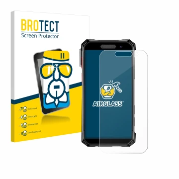 Front side of a product packaging with the brand logo BROTECT. Next to it is the device Soyes S10 Max shown with the correspon