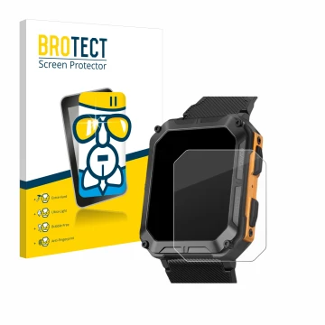 Front side of a product packaging with the brand logo BROTECT. Next to it is the device Stahlgear Thor shown with the correspo