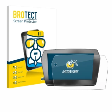 Front side of a product packaging with the brand logo BROTECT. Next to it is the device Voge 525DSX 2025 shown with the corres