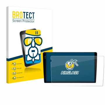 Front side of a product packaging with the brand logo BROTECT. Next to it is the device Teyes CC3 9