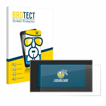 Front side of a product packaging with the brand logo BROTECT. Next to it is the device Audi A4 Avant (2022-2024) shown with t