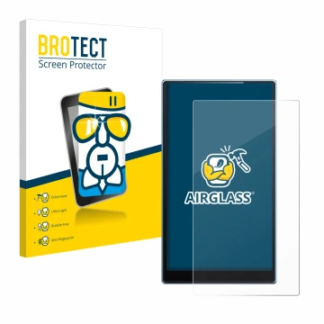 Front side of a product packaging with the brand logo BROTECT. Next to it is the device FiiO JM21 shown with the corresponding