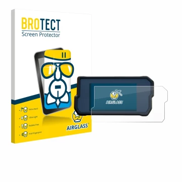 Front side of a product packaging with the brand logo BROTECT. Next to it is the device KTM 390 / 890 Adventure 2020+ shown wi