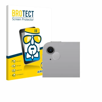 Front side of a product packaging with the brand logo BROTECT. Next to it is the device Apple iPad Air 11