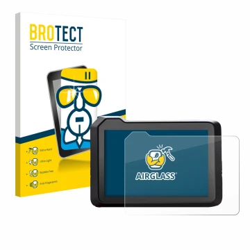 Front side of a product packaging with the brand logo BROTECT. Next to it is the device KTM 1390 Super Duke R 2025 5