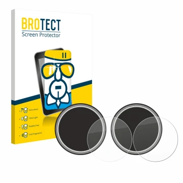 Front side of a product packaging with the brand logo BROTECT. Next to it is the device Numark NS4FX (Jog) shown with the corr