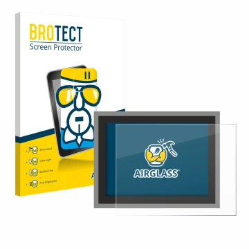 Front side of a product packaging with the brand logo BROTECT. Next to it is the device Megger MFT-X1 shown with the correspon