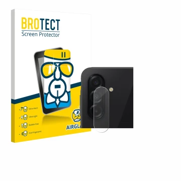 Front side of a product packaging with the brand logo BROTECT. Next to it is the device Samsung Galaxy A26 5G Enterprise Editi