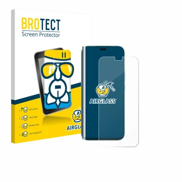 Front side of a product packaging with the brand logo BROTECT. Next to it is the device Honor 400 Lite shown with the correspo