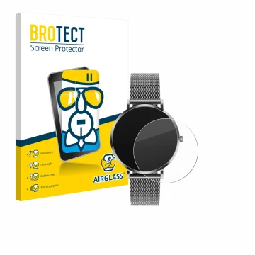 Front side of a product packaging with the brand logo BROTECT. Next to it is the device Pireware Amory 5 shown with the corres