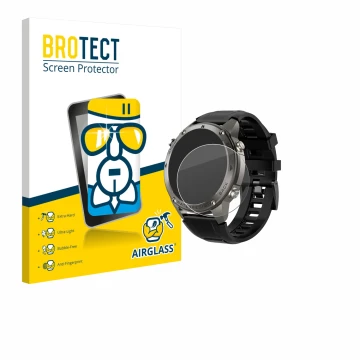 Front side of a product packaging with the brand logo BROTECT. Next to it is the device Knauermann GPS 4 (2025) shown with the